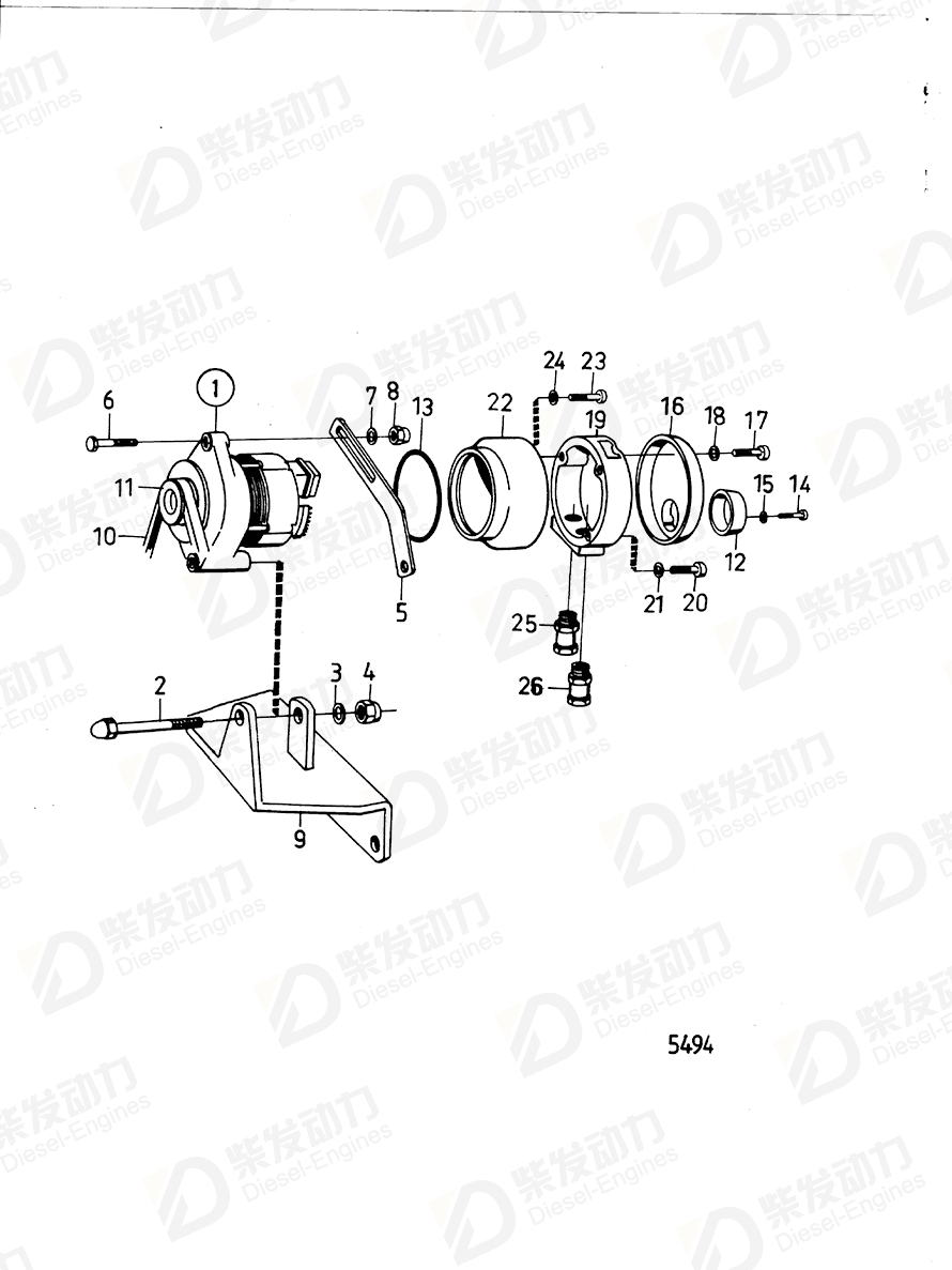 VOLVO Cross recessed screw 956065 Drawing VOLVO Cross recessed screw 956065 Drawing